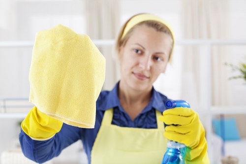 Professional cleaning team at work in Aperfield