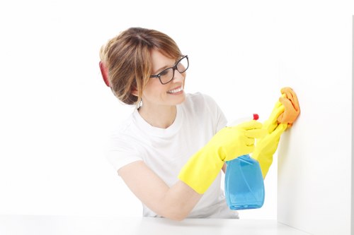 Trained cleaning staff performing deep cleaning in Ruxley home