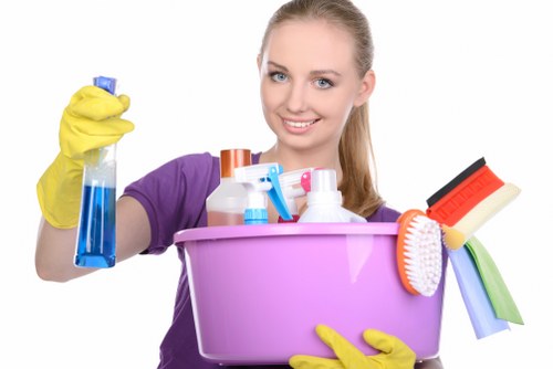 Comprehensive cleaning services being performed